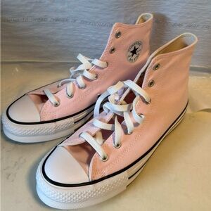 Converse Chuck Taylor All Star Eva Lift A04354C Kids Pink Canvas Platform Shoes